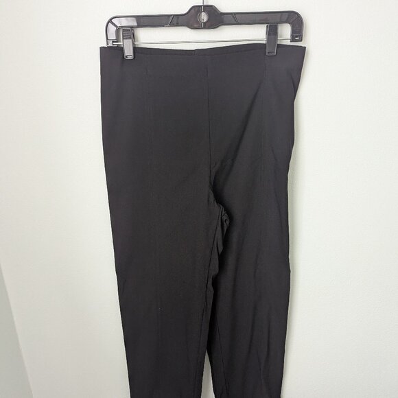 Franne Golde Women's Black Straight Leg Pull On Trousers, Large - Picture 2 of 5